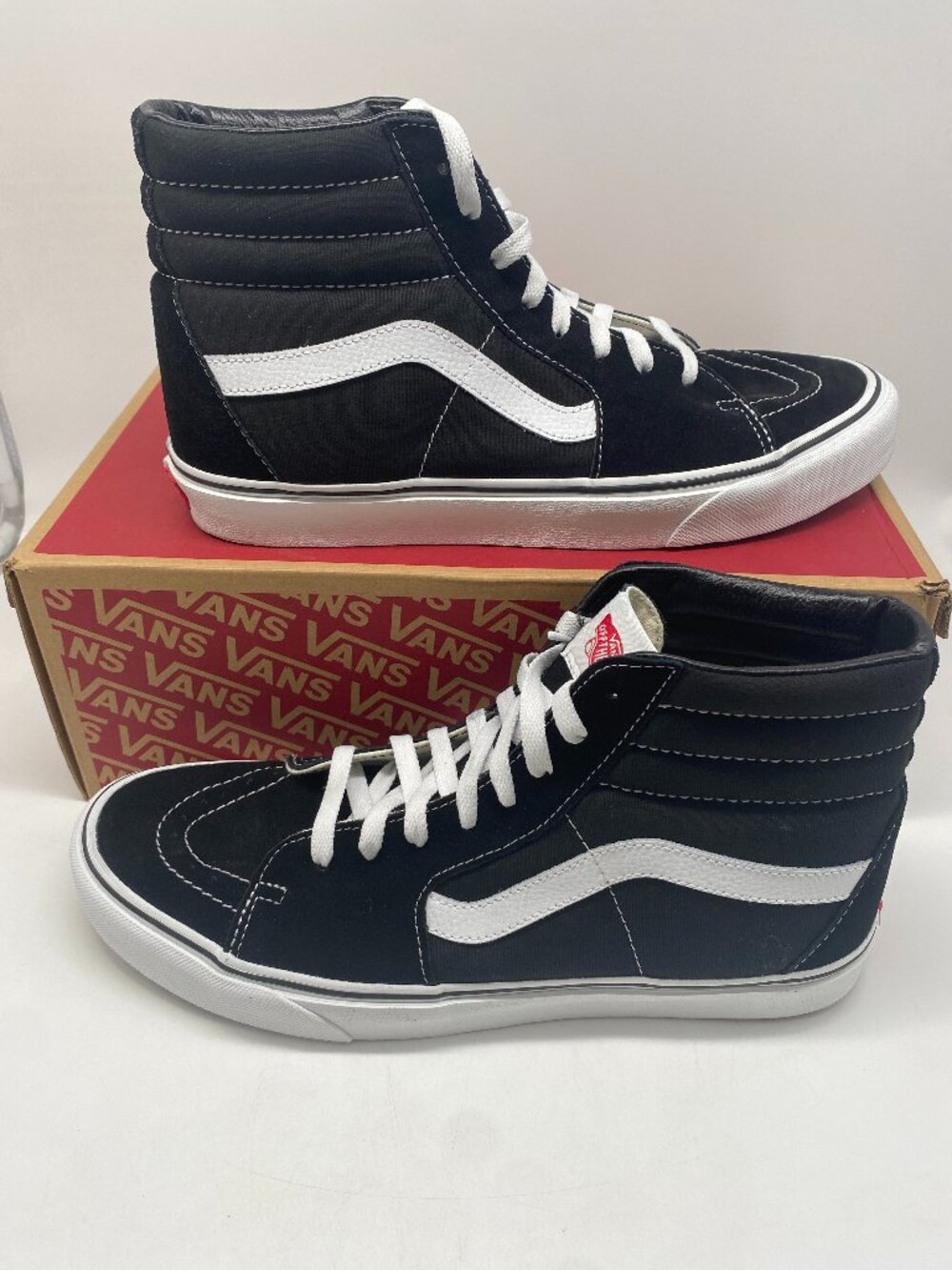 VANS SK8-HI BLACK/WHITE US MEN SIZE 11.5